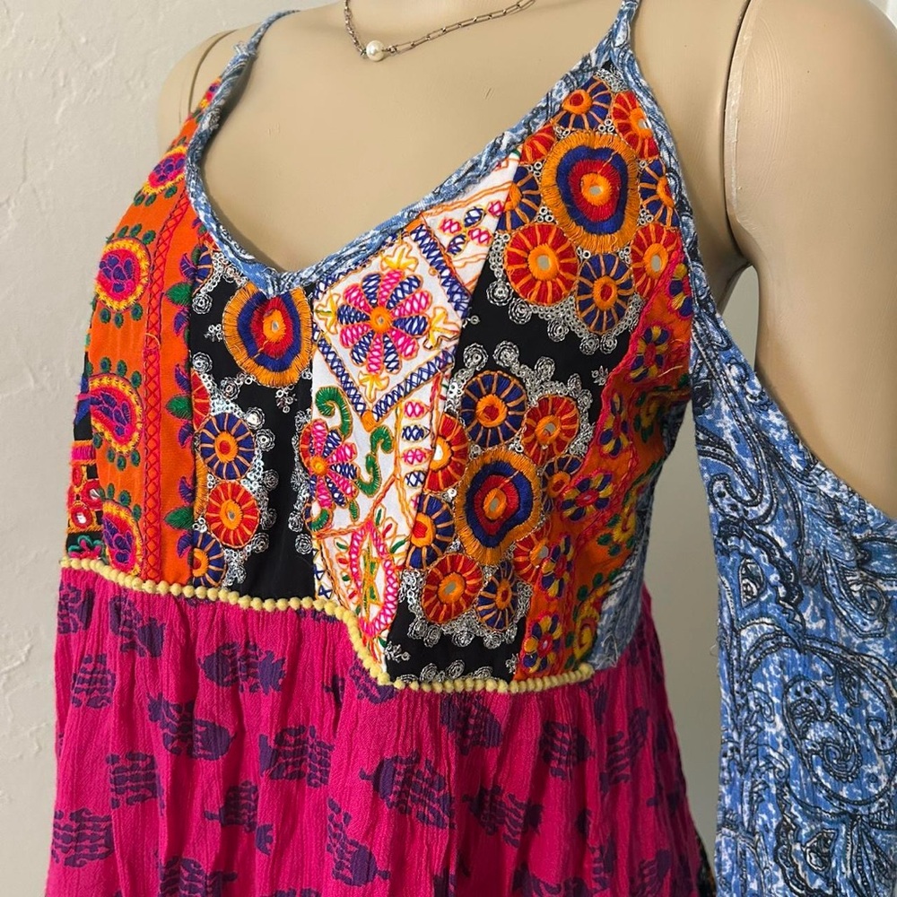 Prettylittlething Multicolor Patchwork Long Sleev… - image 3